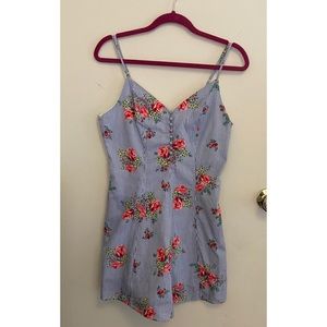 NWT Rose Floral Striped Romper